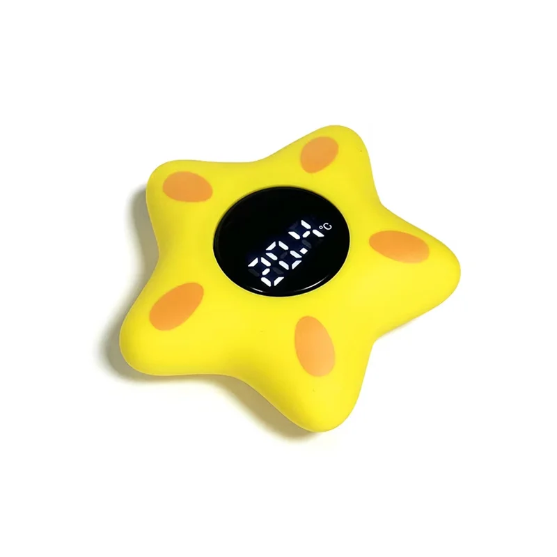 A30F-Baby Bath Temperature Gauge, Yellow Pentagram, Electronic, IP67 Waterproof, Quick & Accurate Measurement