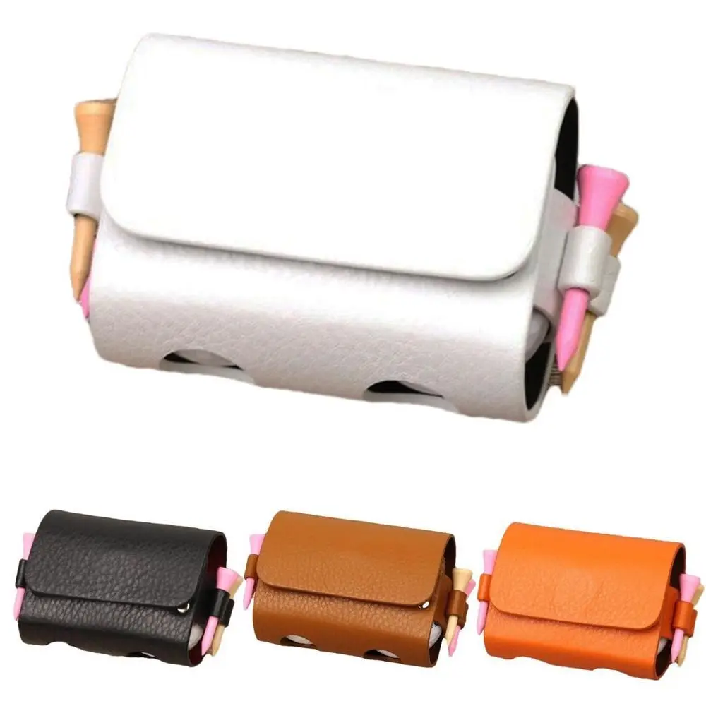 

Case PU Leather Large Space Waist Storage Bag Golf Sports Accessory Waist Bag Storage Bag Golf Ball Storage Clip Golf Ball Bag