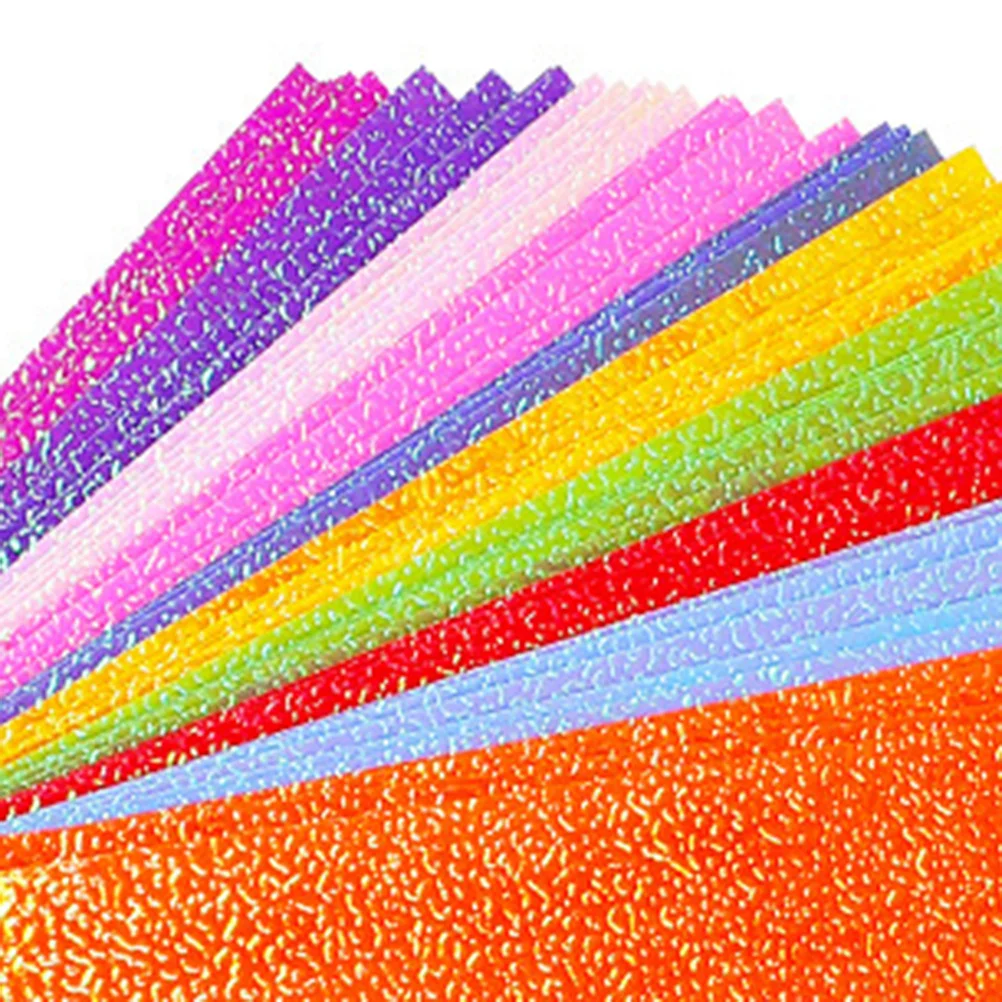 

50pcs Glitter Iridescent Folding Sheets Kids Diy Crafts Safe Non-Toxic Origami Art Flashy Rose Decoration Craft Paper Flicker