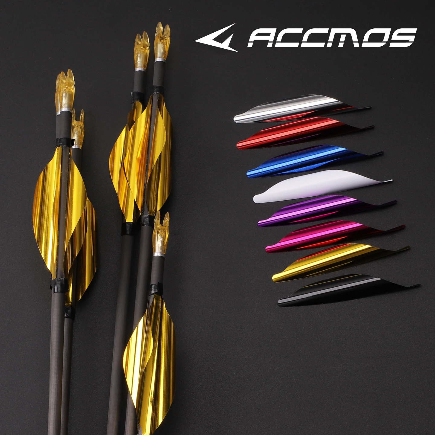 

50pcs 1.8Inch Spin Vanes Archery Spiral Feather Fletches DIY Fletching With sticker Tape Outdoor Hunting Accessories