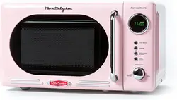 Retro Compact Countertop Microwave Oven 0.7 Cu. Ft. 700-Watts with LED Digital Display Child Lock Easy Clean I