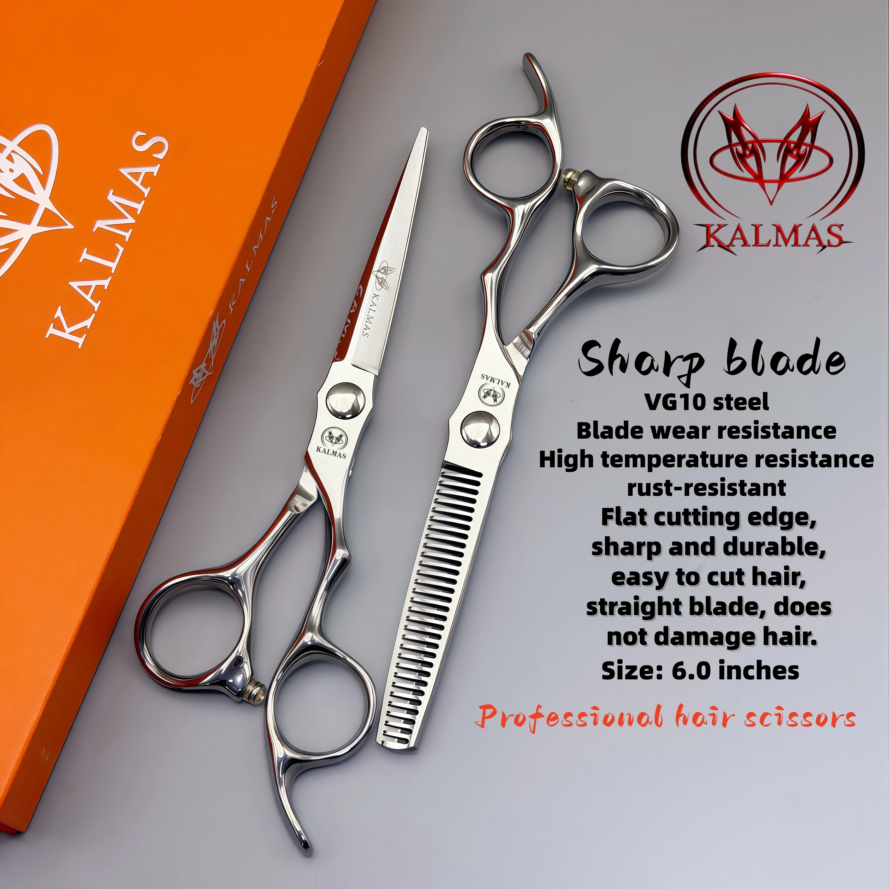 

Professional hair cutting tool, hair salon, hair cutting ultra-thin scissors VG10 6.0inch hair scissors tool