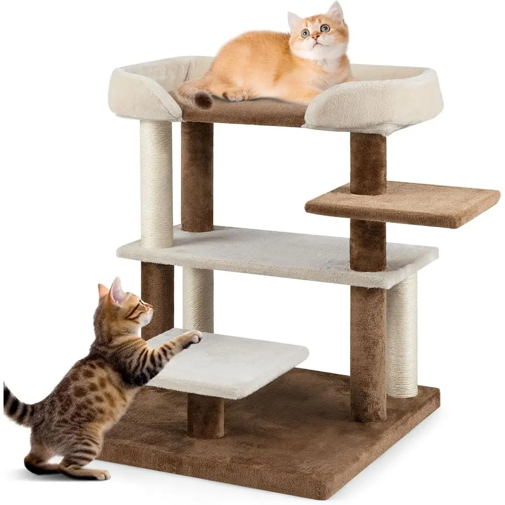 

Multi-Level Cat Tree Tower with Sisal Posts, Jumping Platforms, and Spacious Perch for Elder Cats
