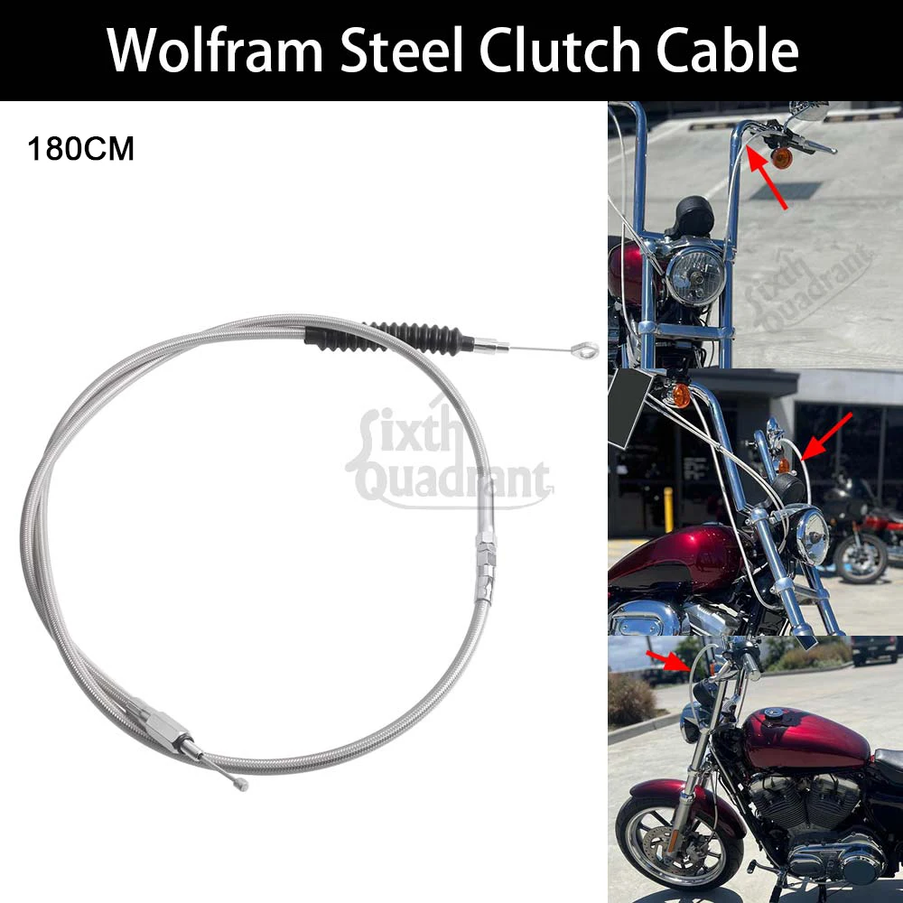 

Мотоциклетный 180 см, трос сцепления из вольфрамовой стали, серебряные аксессуары из вольфрамовой стали для Forty Eight Hard Candy на заказ XL1200X 2013-2014