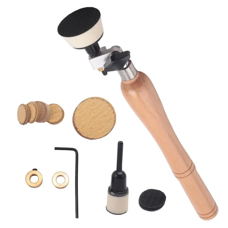 [NEWA08R】 Bowl Sander Set 50Pcs Sandpaper Discs Bowl Sanding Tool With Handle For Woodworking Lathe Polishing And Sanding Wood