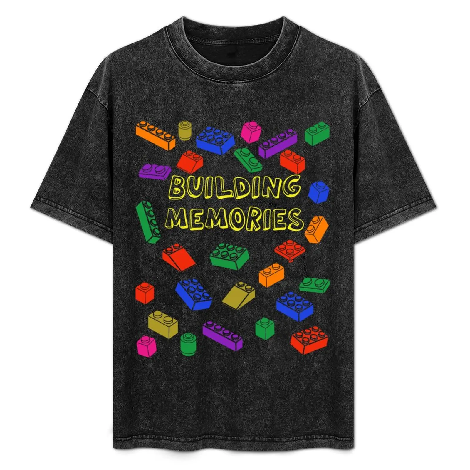 

Building Memories Colorful Plastic Building Bricks T-Shirt Quick Dry Light Sports T-Shirt