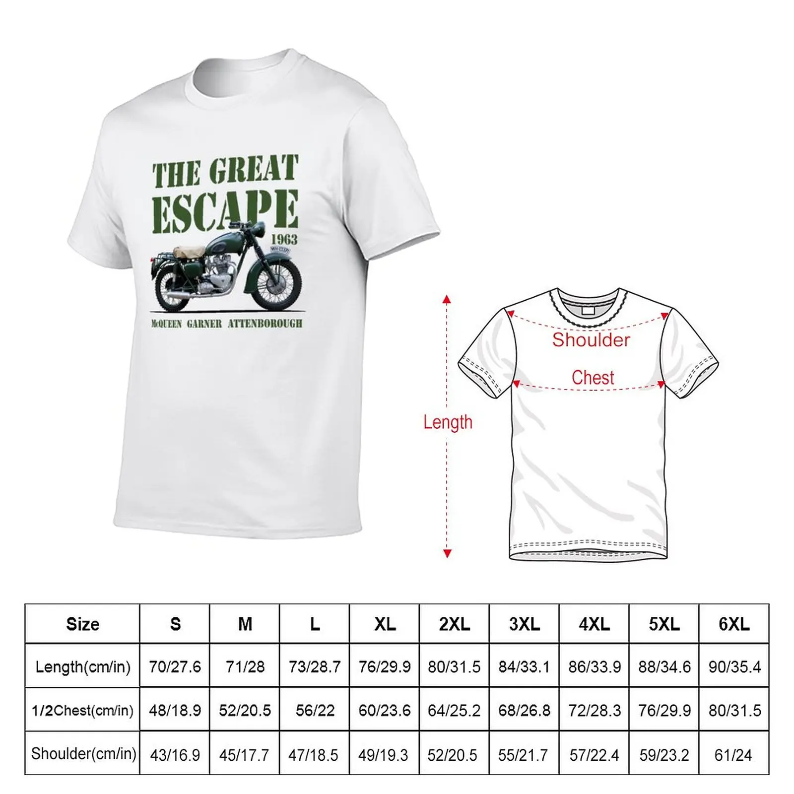 Steves Great Escape Bike T-Shirt sweat shirt customs design your own heavyweights Men\'s t-shirt