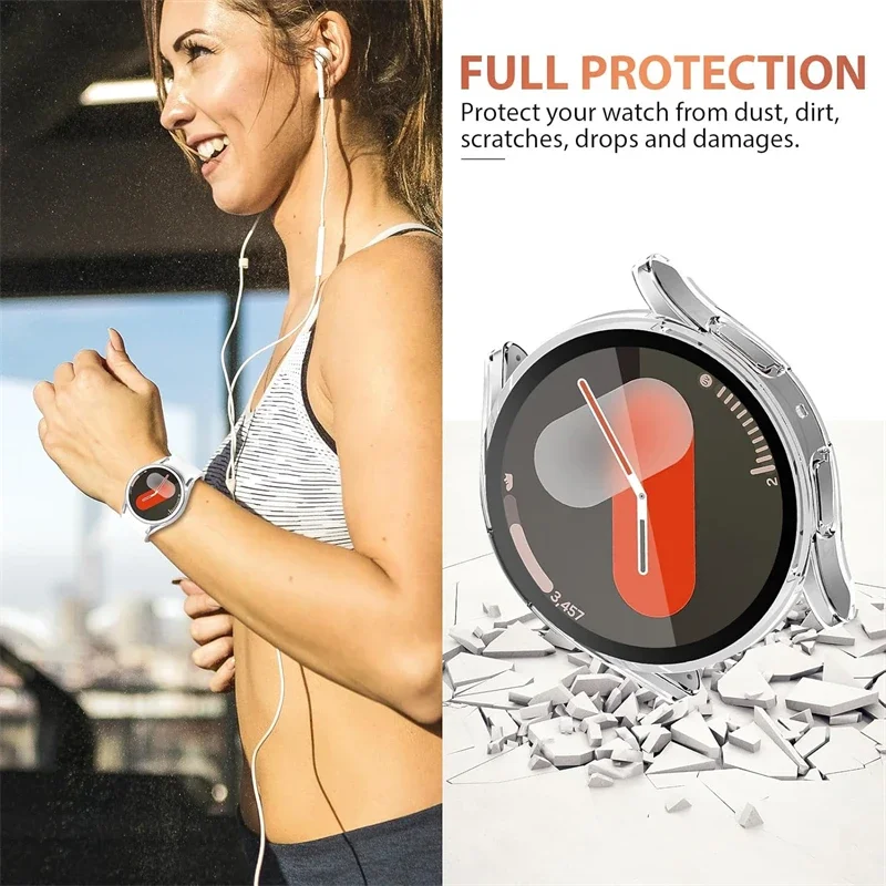 Screen Protector Soft TPU Bumper Case for Samsung Galaxy Watch 7 4 5 6 44mm 40mm Full Cover for IWatch Ultra 7 SE 6 5 4 3 2