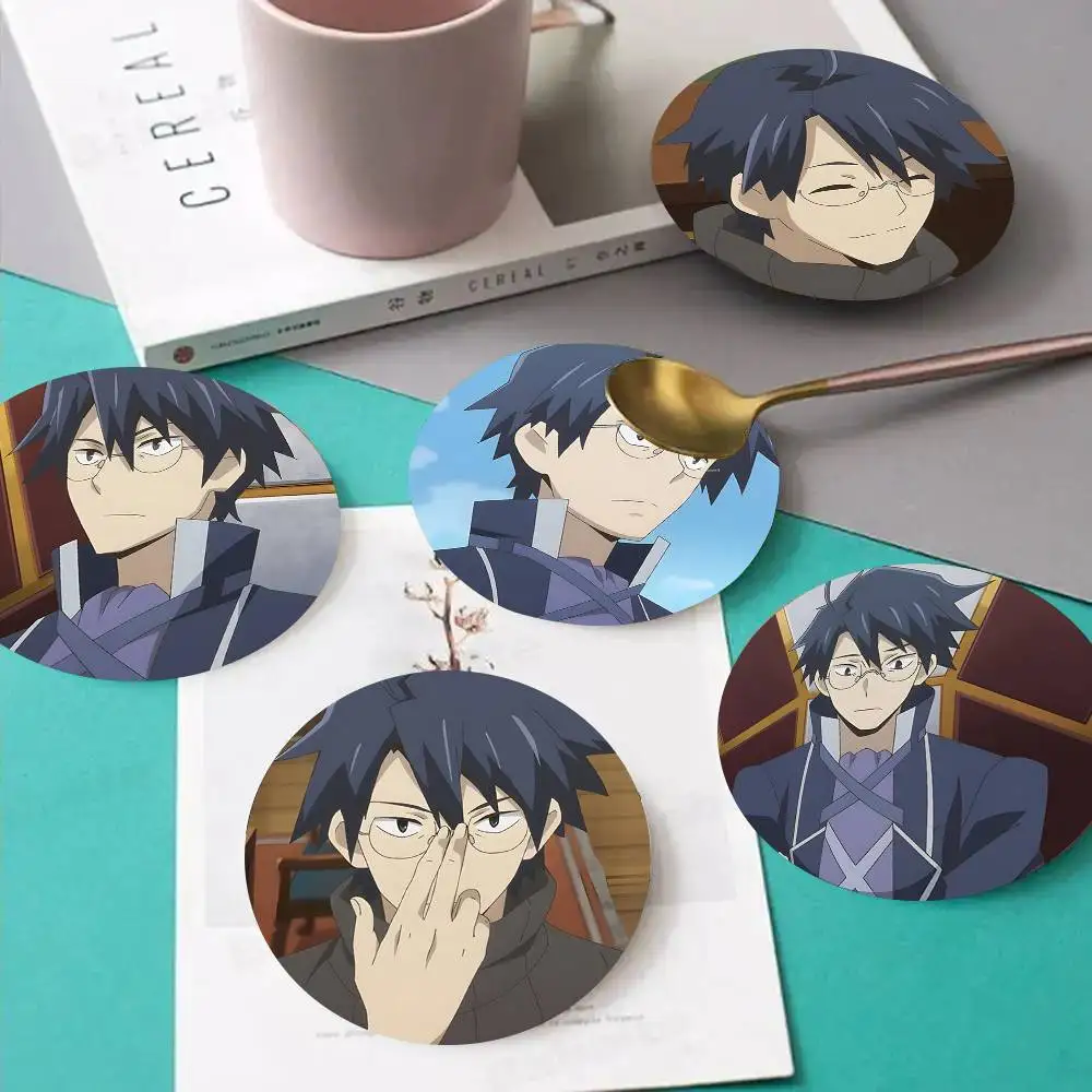 1pc Shiroe Log Horizon Wooden Coaster Colour Printing Cup Mat Home Desk Decoration Gifts