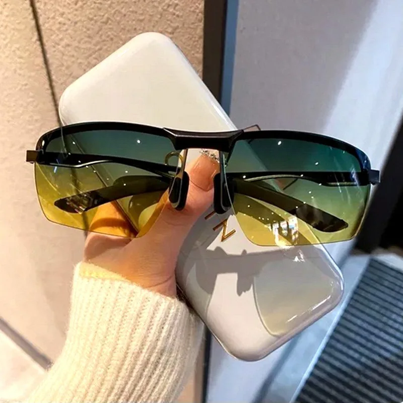 نظارات شمسية متغيرة الألوان للرجال ، نظارات قيادة للرؤية النهارية والليلية ، نظارات صيد مستقطبة ، عبر الحدود