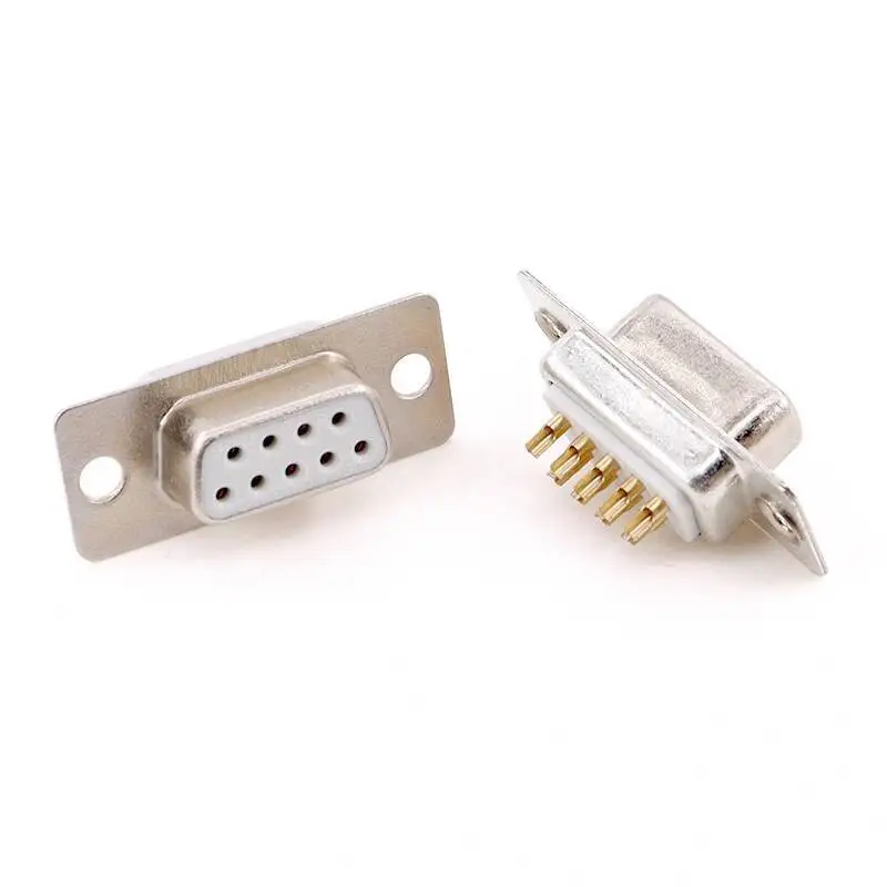 2 Stück DB9 Lötanschluss, vergoldet, 232 Serieller Port-Stecker, männlich/weiblich, DB15/25/37 COM – Detail 3