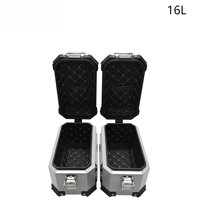 

Manufacturers Wholesale 16L Motorcycle Tailbox with Rack Side Box and Tailbox Aluminum Alloy Motorcycle Trunk Top Tailbox
