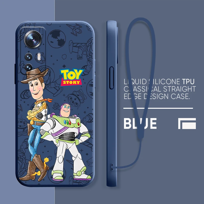 Toy Story Buzz Lightyear For Xiaomi Mi 13 12 12T 11 11T 10 10T 9 9SE Lite Pro Ultra A3 Silicone Soft Liquid Rope Phone Case