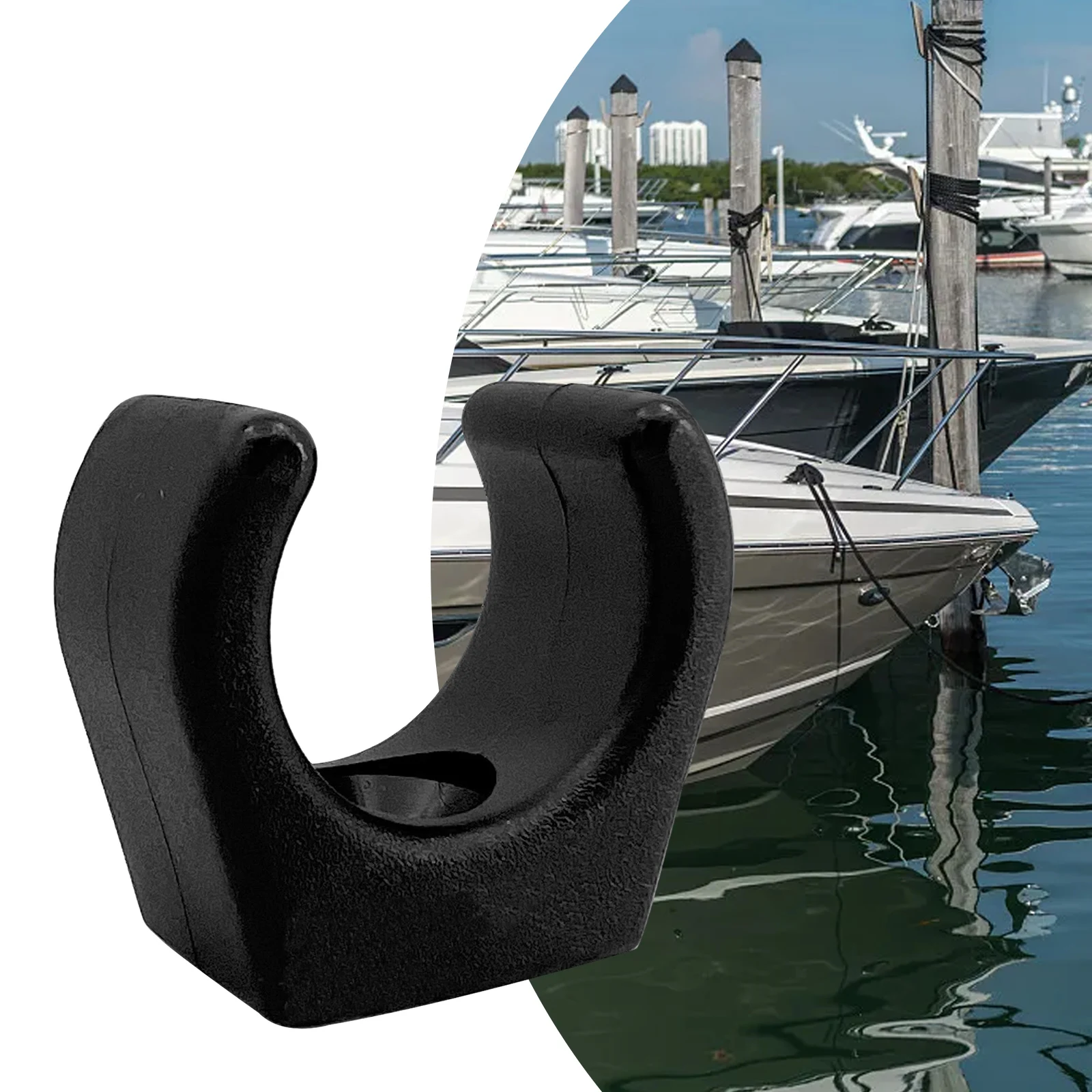 High Quality Ladder Hook Clips Pipe Clamps For 24mm Tube Nylon 1pc/2pcs 24mm/0.95inch 26mm*32mm Black Boat Yacht