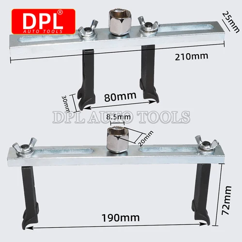 Imagen 1 del producto Herramientas de llave de 2 mandíbulas para cubierta de tanque de aceite de coche, removedor de palanca, tapa de bomba de combustible, llave de cambio, accesorios universales para motocicleta
