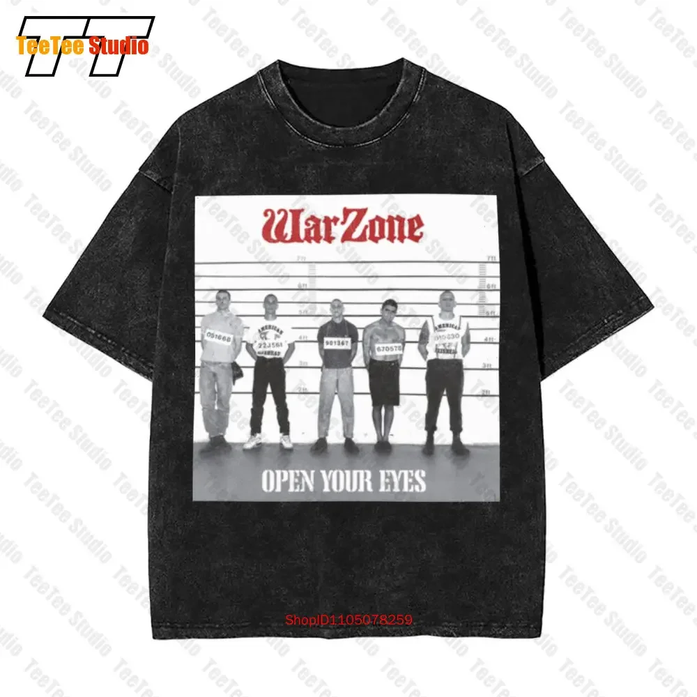 2021 Warzone Open Your Eyes American Hardcore Punk Band Vintage Oversized T-Shirt SNOE