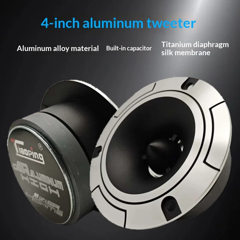 Car Speakers 1 Pair /2PCS Aluminum Universal Tweeter Car Speacker Full Range Frequency Aluminum Alloy Auto Speakers
