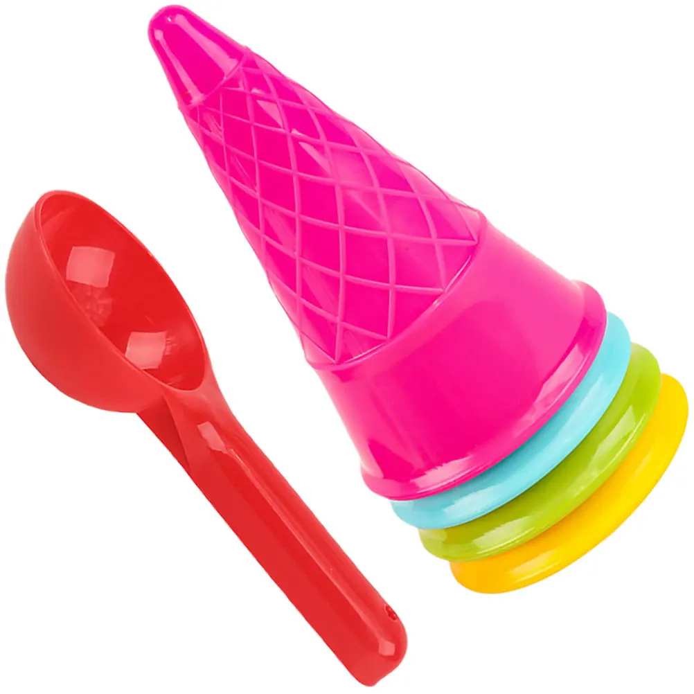 

Набор пластиковых лопаток для песка в форме рожков мороженого для детей: развивающие игрушки для творческих игр дома или на пляже