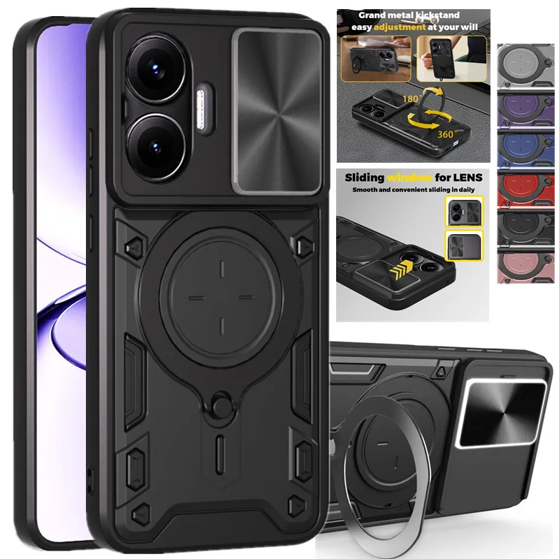 Heavy Duty Protective Cover For Xiaomi Poco F7 5G Case With Ring Stand Holder Lens Protection Fundas Coque Capa