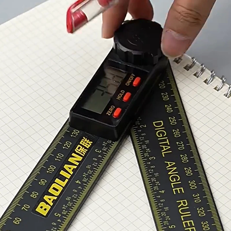 360° Digital Goniometer Protractor Measuring Tool with Battery Fast Display Universal Woodworking Angle Ruler Inclinometer