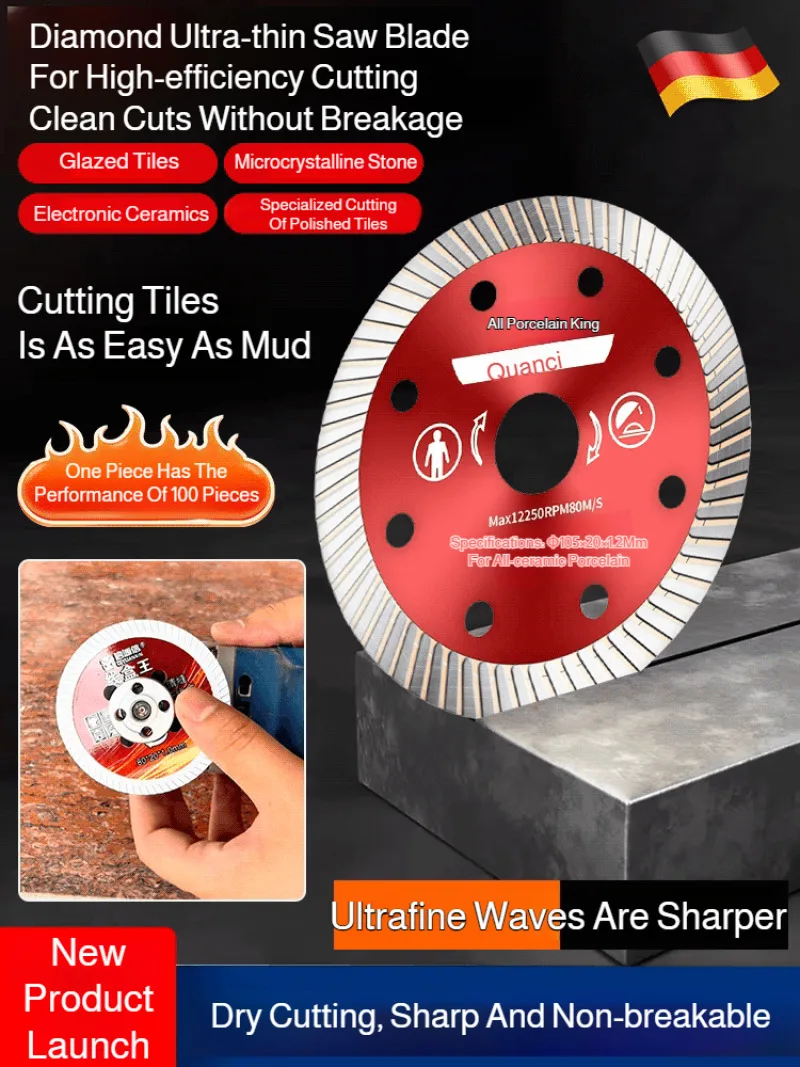 

Ceramic Diamond Saw Blade Cutting Disc, Ultra-Thin Ceramic Tile Processing Angle Grinder, Ceramic Tile Cutting Diamond Saw Blade