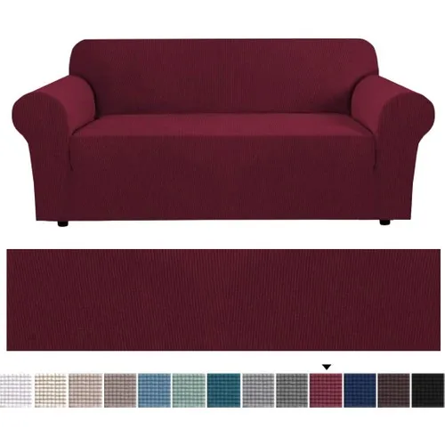 Bogda Honey comb Pattern Stretch Lastıklı Flexible Seat Sofa Case 3 Personality Burgundy