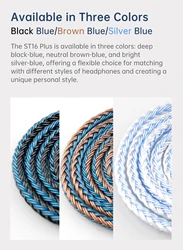 KBEAR ST16 Plus Crystal 16 Cores Upgrade Cable 2M Long 5N Single Copper Silver-plated MMCX/QDC/2PIN Connector For KS1 BL03 KZ