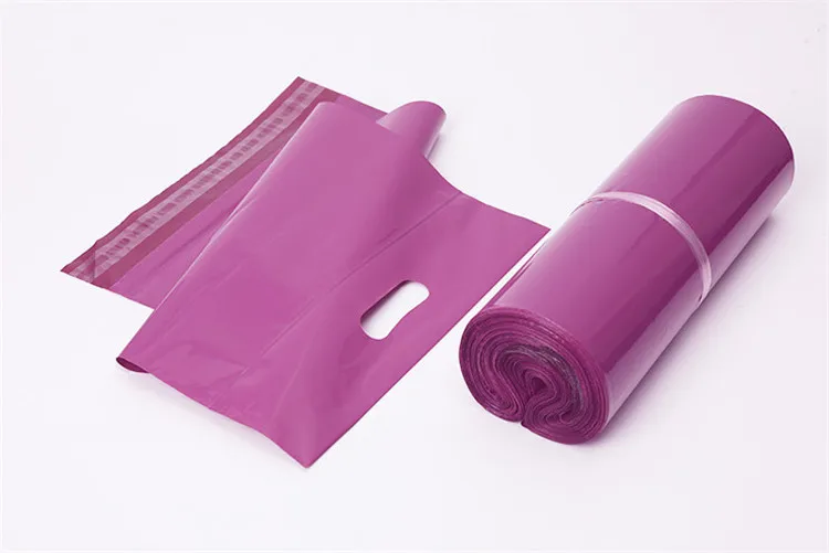 10pcs Portable Purple Tote Express Courier Pouches Self-Sealing Adhesive Thick Plastic Poly Envelope T-shirt Gift Mailing Bag