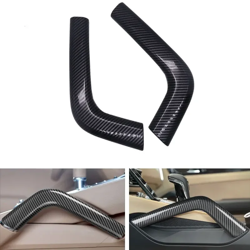 

Car-styling ABS Carbon Fiber Texture Cente Control Panel Armrest Handle Grab Pull Cover Trim For Porsche Cayenne 2011 - 2017