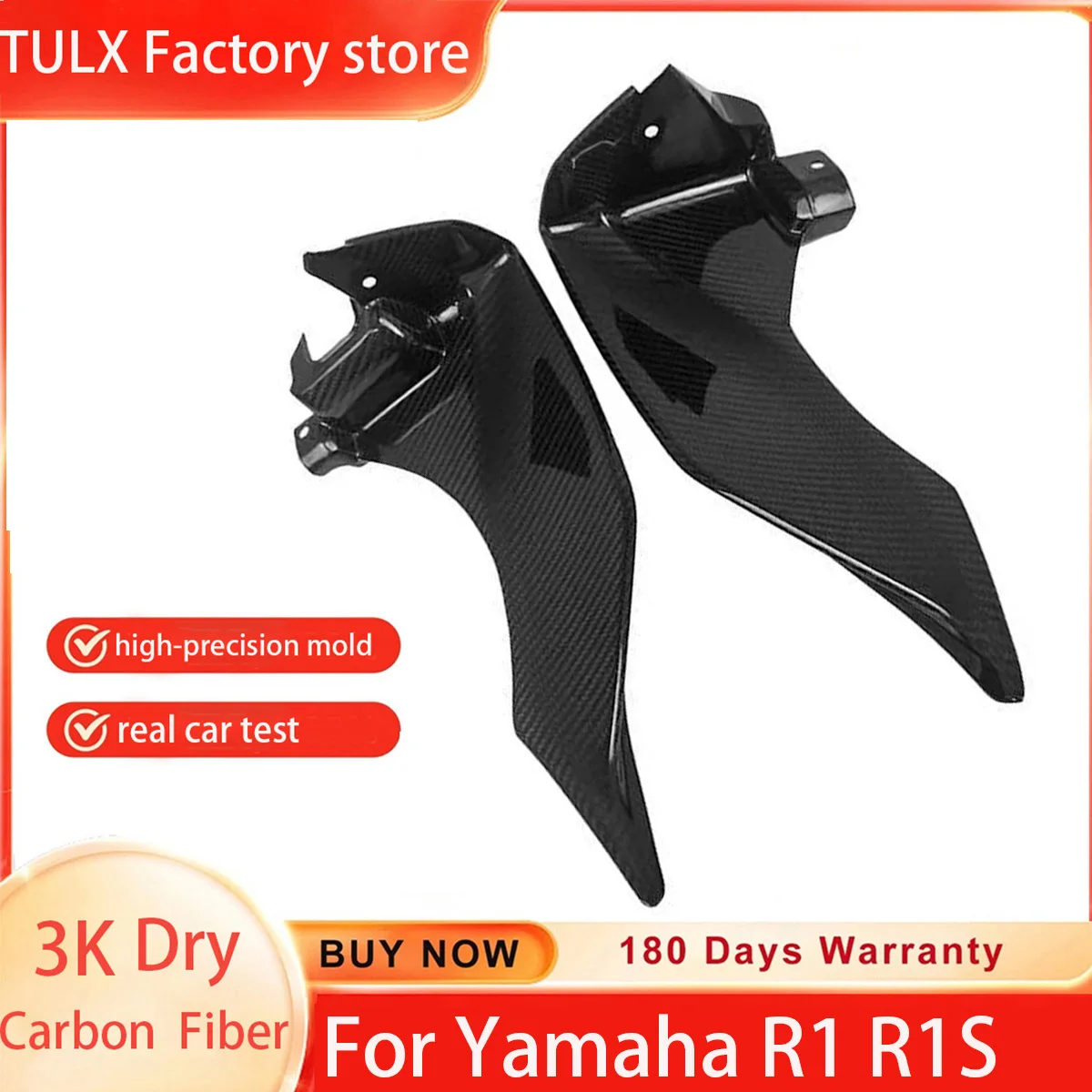 3K ألياف الكربون الجافة الجبهة داش مدخل هواء رام غطاء لوحة هدية القلنسوة لياماها YZFR1 YZF R1 R1S 2015 2016 2017 2018 2019