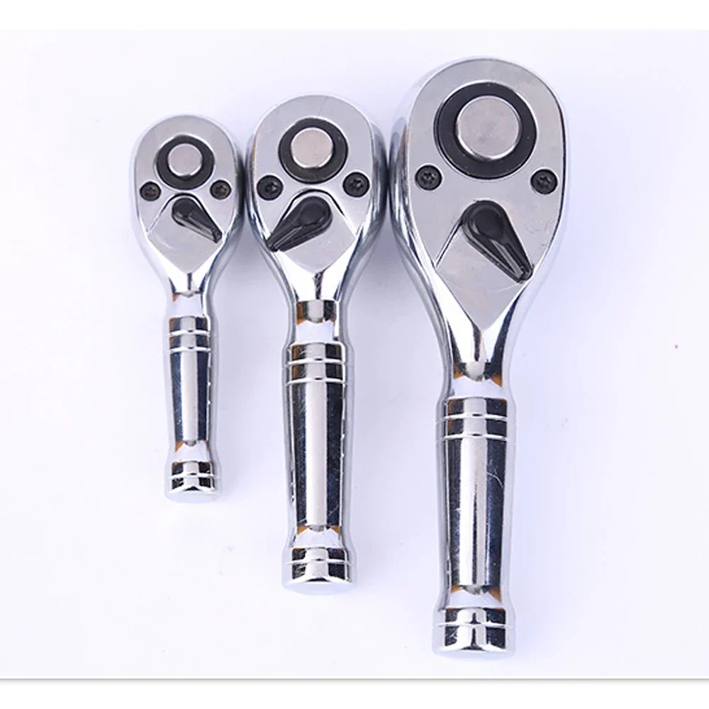 72 الأسنان مقبس سريع مفتاح ربط بسقاطة صغيرة 1/4 3/8 1/2 كبير متوسط وصغير يطير اتجاهين قرون مقبض قصير أداة إصلاح