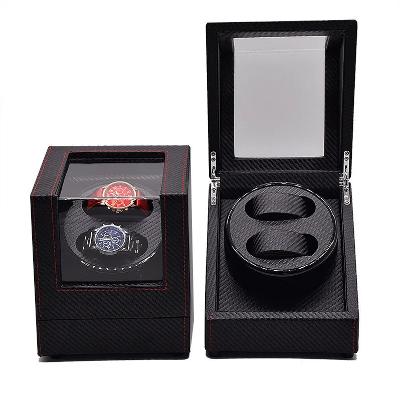 

New Upgrade PU Double Watch Winder For Automatic Watch Watch Box USB Watch Box High Quality Motor Shaker 2-0