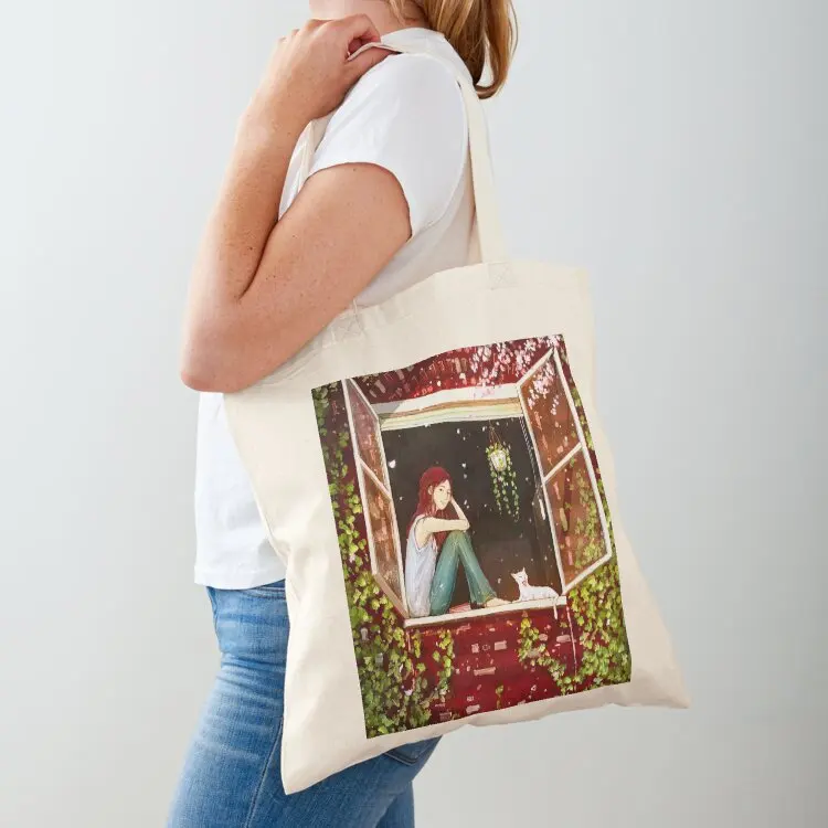 

Before spring comes... Tote Bag Shopper bag supermarket folding bag hand Canvas