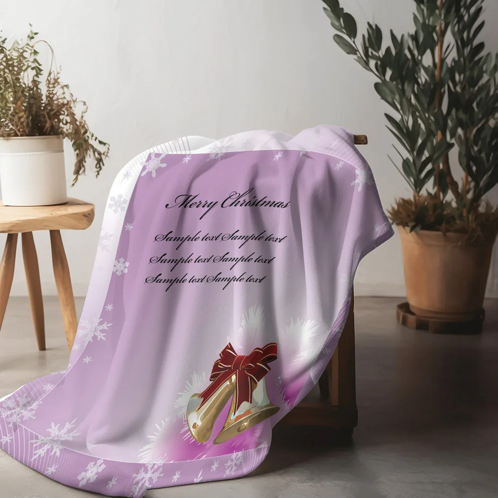 

Tu Cozy Christmas Bell Throw Blanket Holiday Home Decor Festive Winter Throw Soft Shag Warm Fuzzy Gift Idea Seasonal Comfort Dec