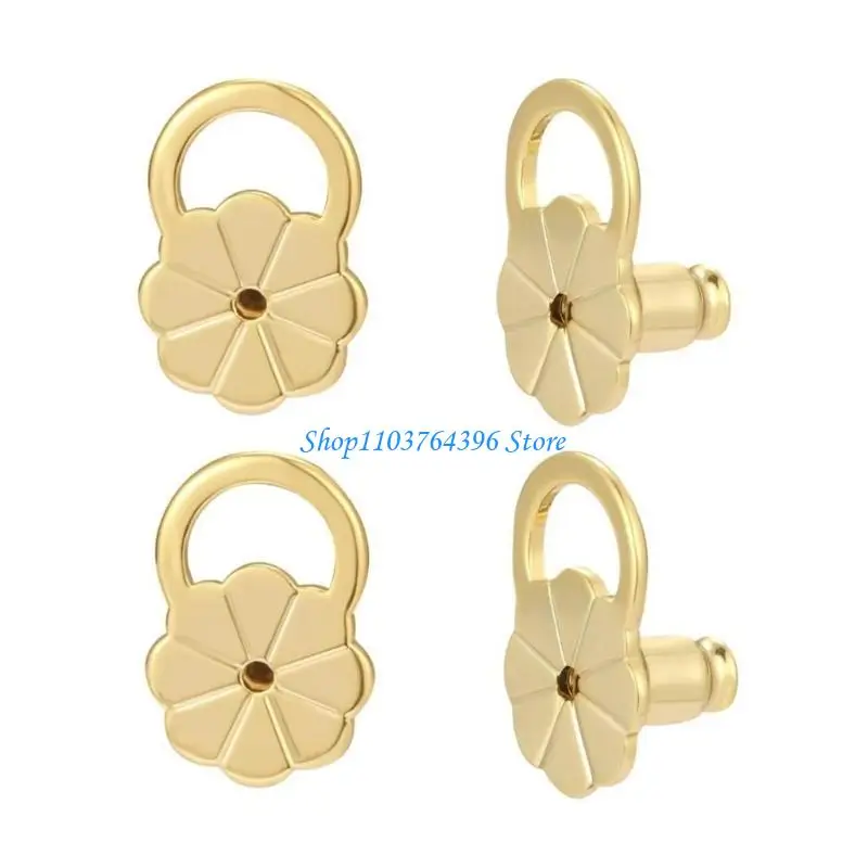 10 قطعة من رافعات شحمة الأذن للأقراط المرصعة أقراط مريحة وأنيقة تدعم الأقراط المضادة للحساسية #3