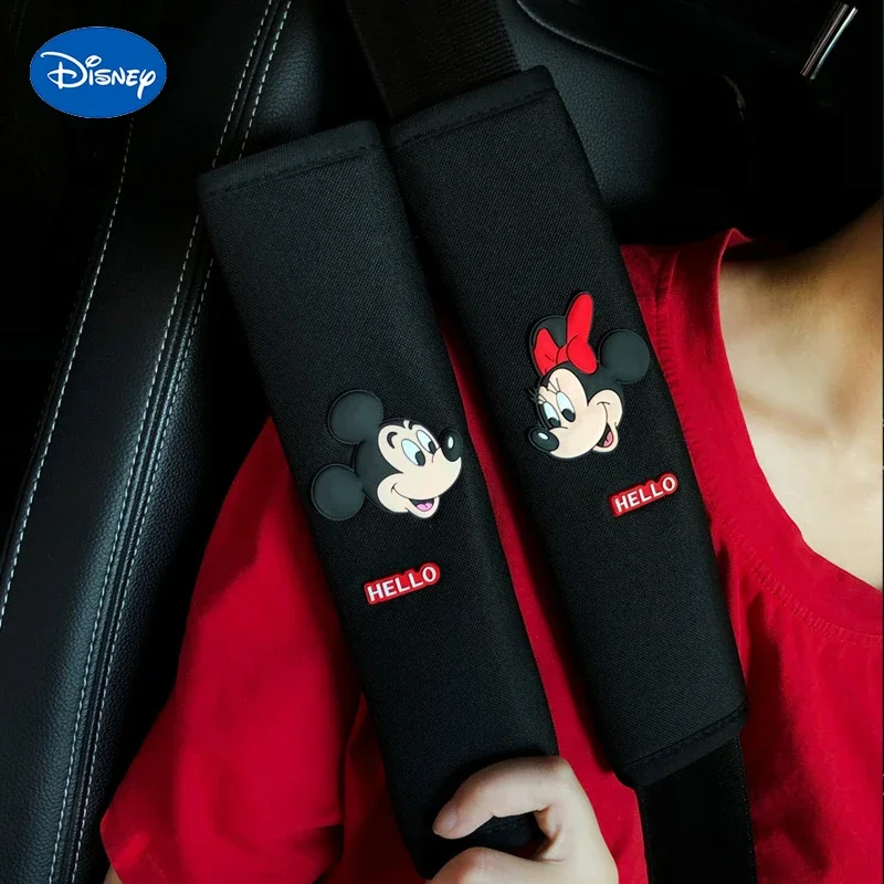 Disney-Automóvel Segurança Belt Shoulder Cover, Decoração Interior Do Carro, Capa De Proteção, Mickey