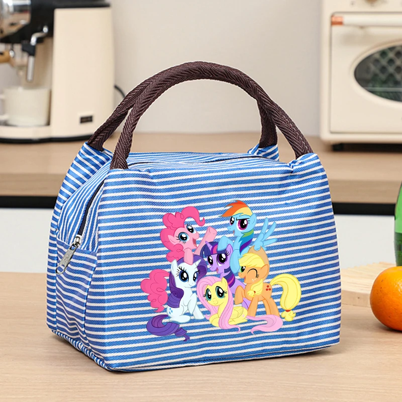 Borsa per il pranzo My Little Ponys Unicorn Kawaii Borse Bento di grande capacità Ragazzo Ragazza Cartoon Anime Borsa da picnic Borse isolanti per alimenti Regali