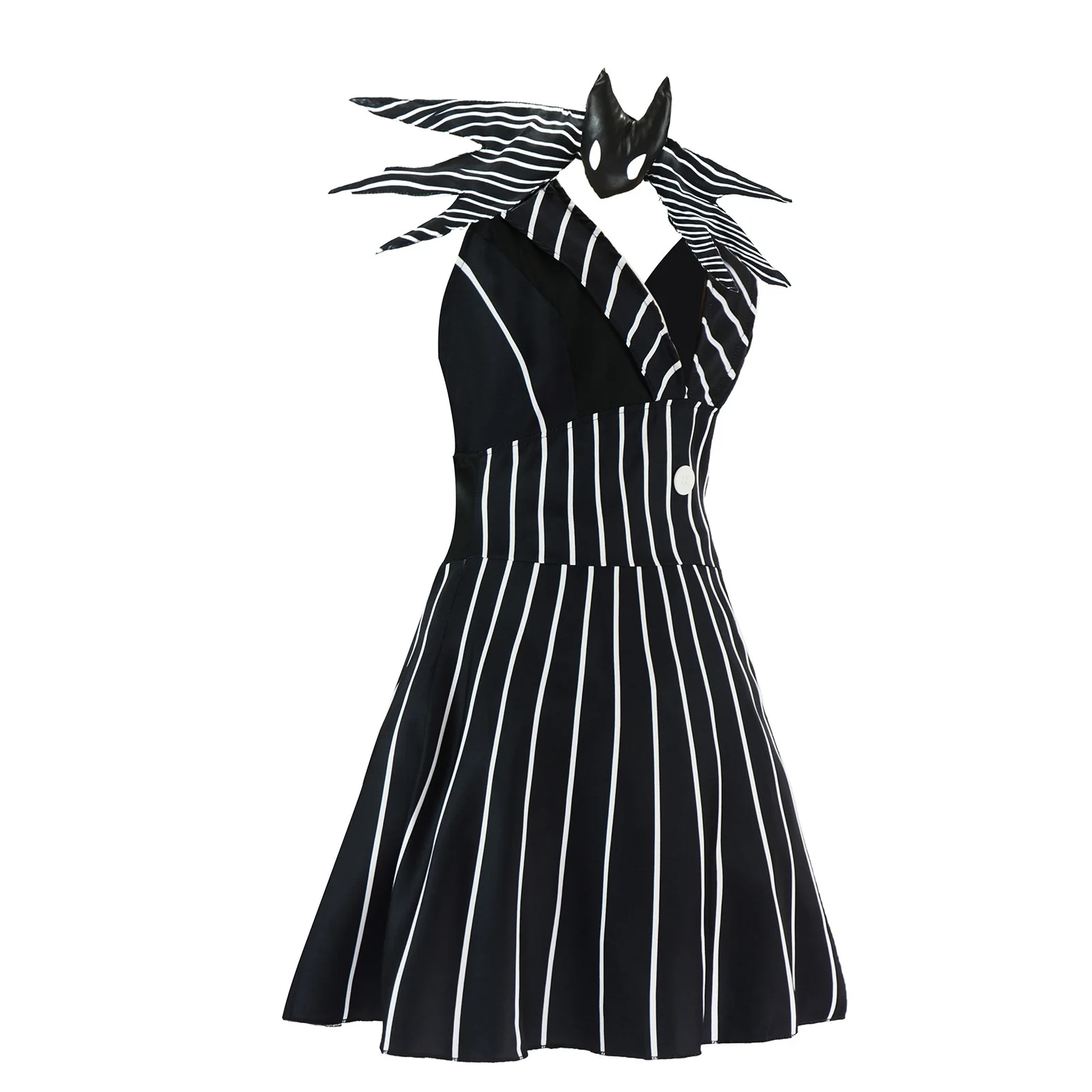 The Nightmare Before Christmas cosplay outfit, gender-swapped Jack cosplay costume, Jack Skellington Halloween outfit view 6