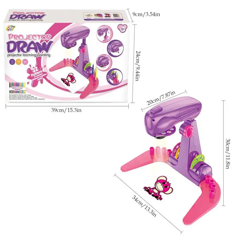 Planche à dessin de projection multifonctionnelle pour enfants, jouets de budgétaire de dessin pour enfants, planche à dessin de projection de puzzle, jouets de graffiti