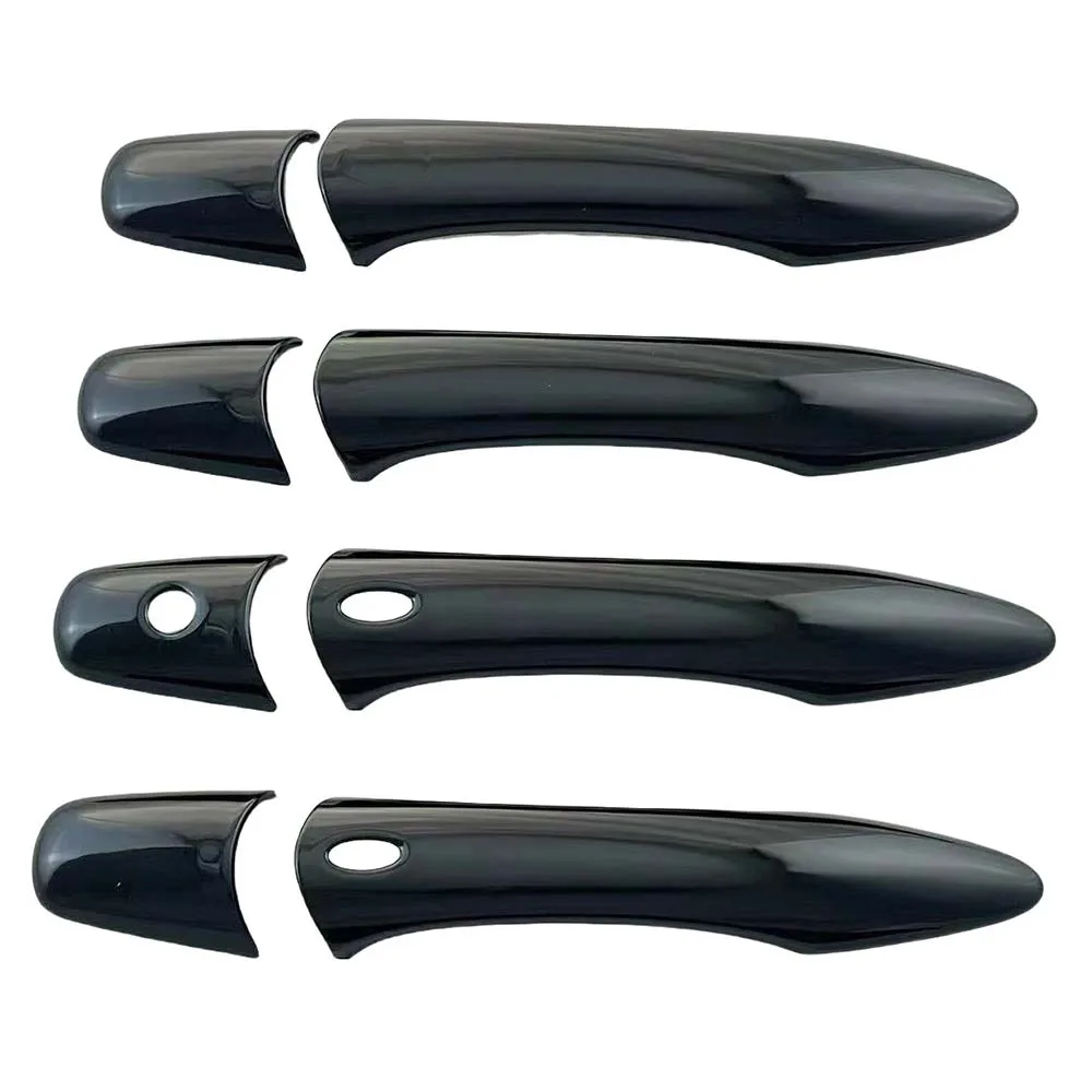 Smart Holes Door Handle Cover For Nissan Armada Patrol Y62 2016-2024 Carbon Fiber Glossy Black Decorative Refit Upgrade Styling view 3