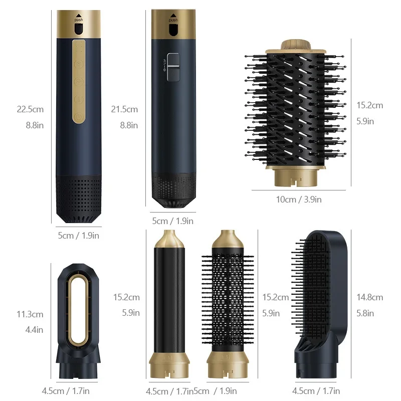 Bestseller High-speed Six-in-one Hot Air Comb Dual-purpose Automatic Hair Suction Air Curling Device Does Not Hurt Hair
