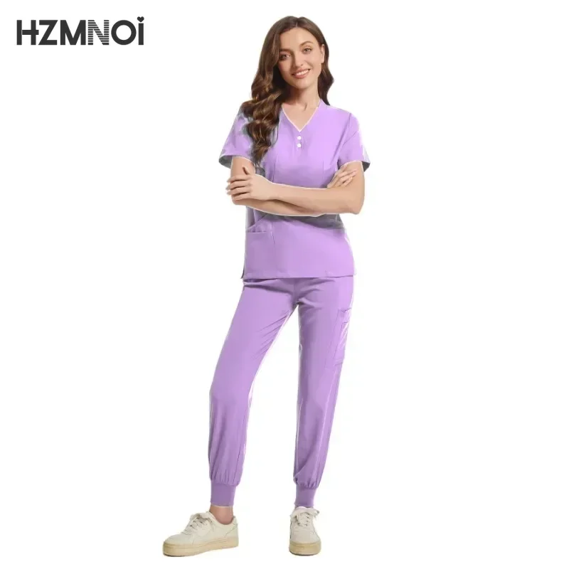 Scrub Hospital Uniform Medical Top Pants Nurse Uniform High Fashion Uniforms Nursing Scrubs Set Hot Sell Surgical Gowns