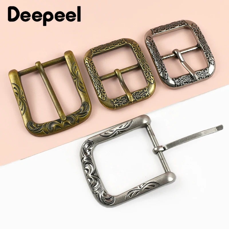 1/2Pcs Deepeel 35/40mm Vintage Metal Bag Belt Buckle Antique Brass Silver Leather Adjust Pin Clasp DIY Webbing Strap Decor Hook view 5
