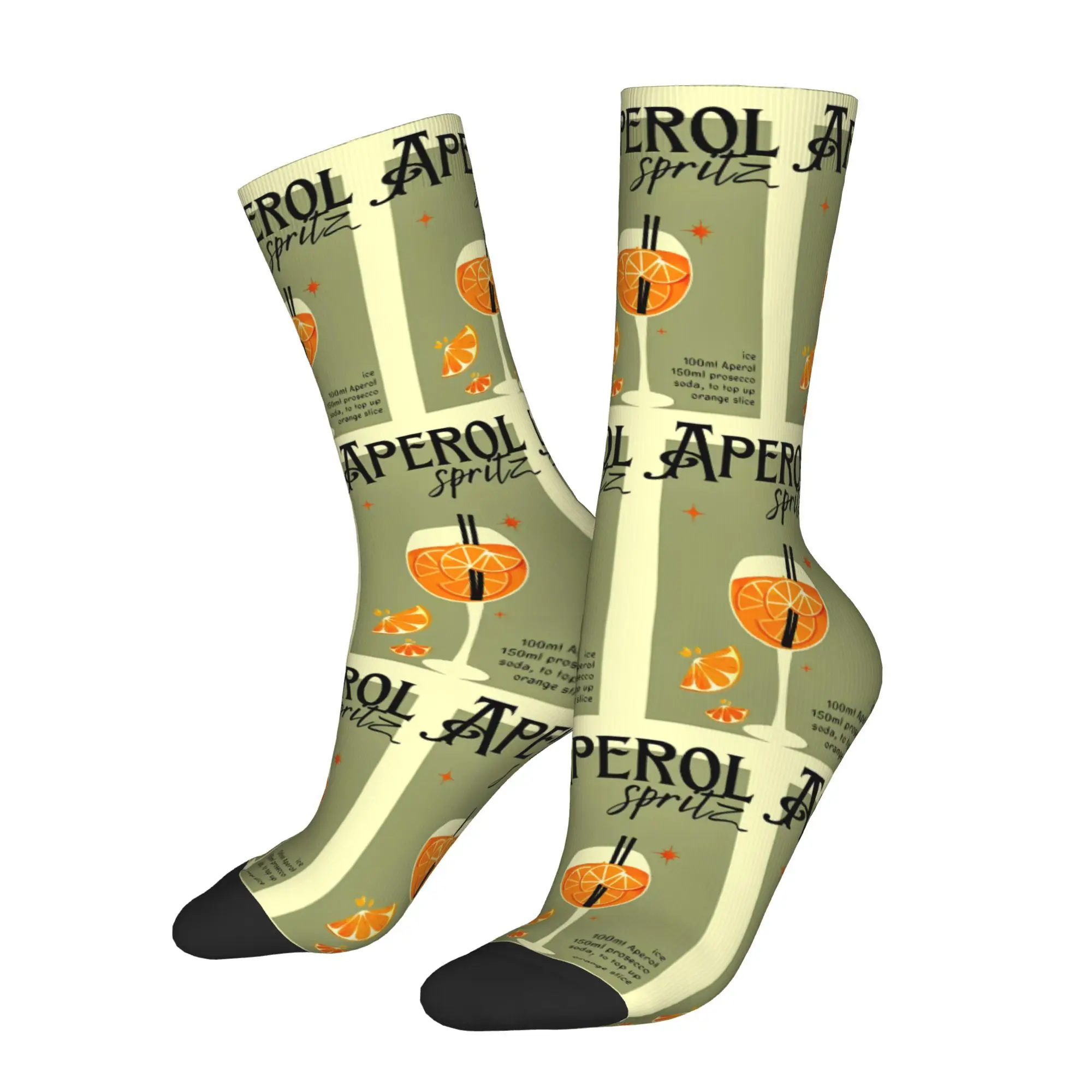 

Orange Sweet Wine Aperol Sock Printed Man Polyester Fashion