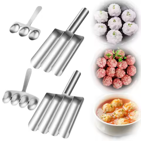 Non Stick Meatball Maker Easy-Release Creative Meatball Making Molds Stainless Steel Ideal for Home Chefs &amp; Kitchen Enthusiasts