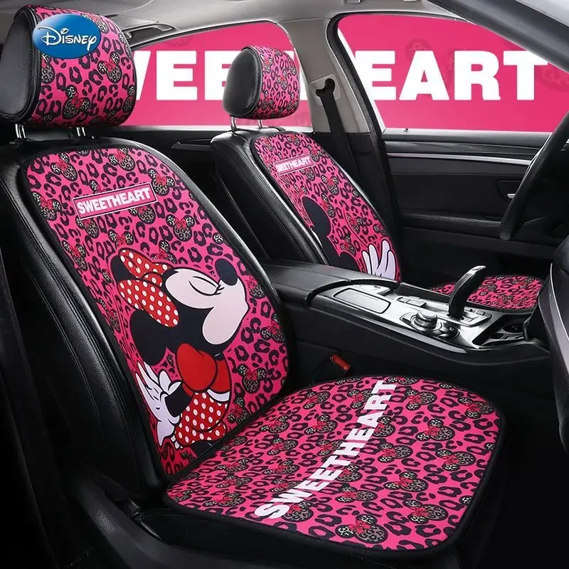 

Disney cartoon car interior tie-free anti-slip seat cushion for all seasons breathable half-pack car seat cover for cute girls