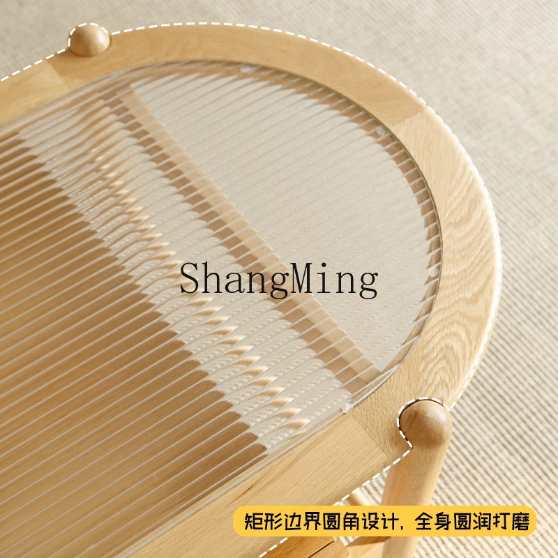 CL pure solid wood coffee table household low table simple log small apartment living room light luxury oxygen coffee table