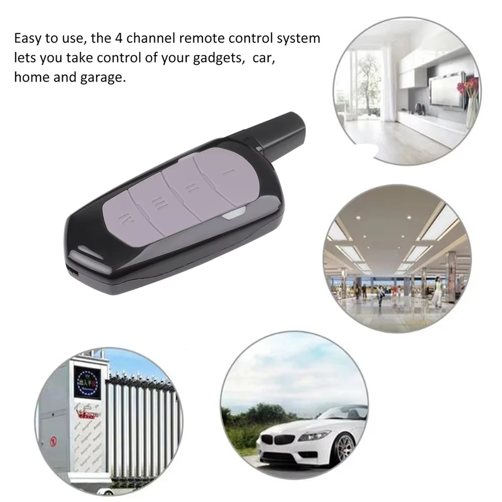 433mhz Garage Remote Control Duplicator Gate Door Commands Opener 433 92mhz Electric Rolling Code Clone Access Portal Fixed Code
