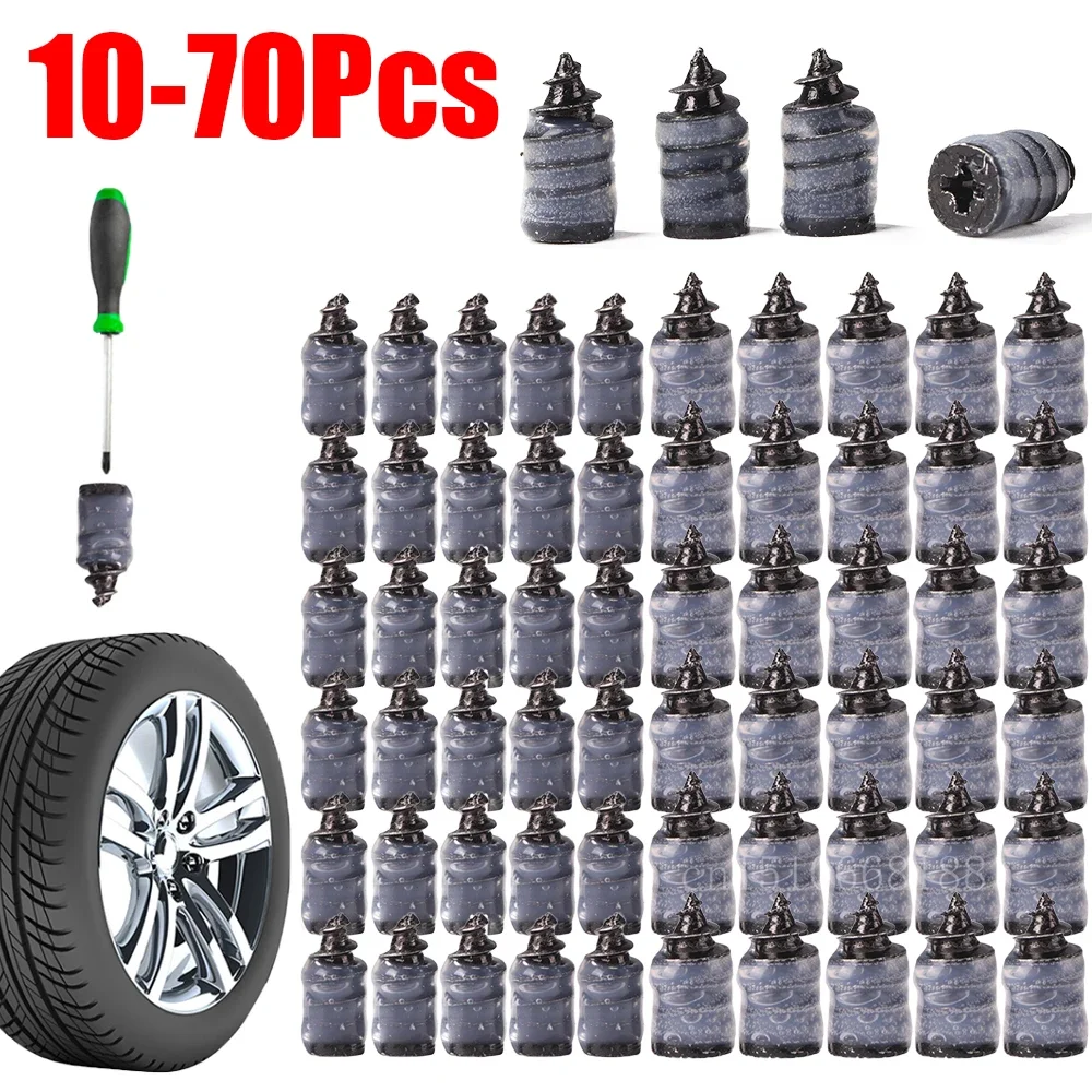 

70-10 шт. универсальный набор для ремонта вакуумных шин для автомобилей, мотоциклов, скутеров, резиновый комплект для ремонта бескамерных шин, гвозди для ремонта шин без клея