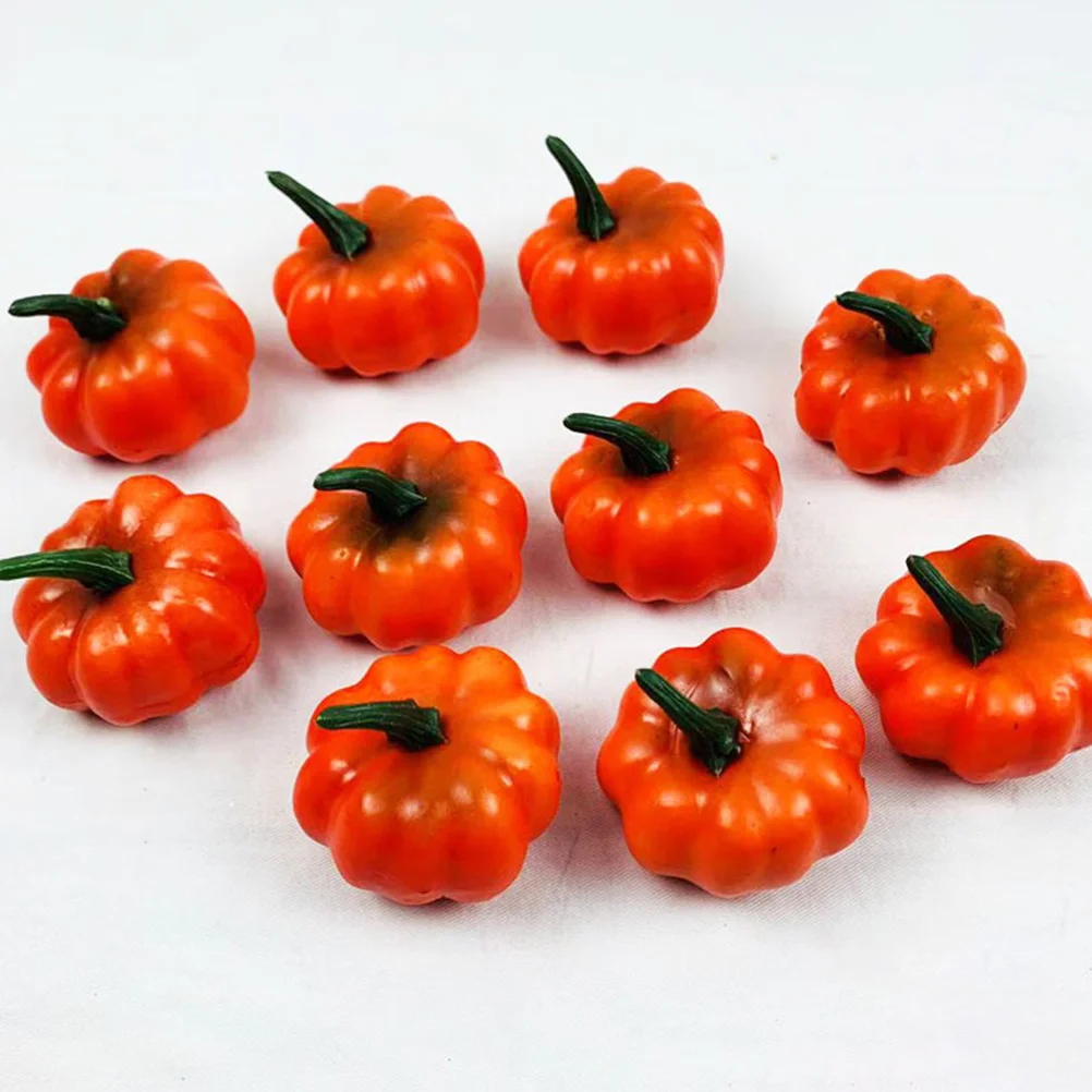 

1 Set Of Mini Pumpkin Materials For Diy Halloween Bouquet Decor Imitation Pumpkin Topper Ornament Craft Accessory Party Supplies